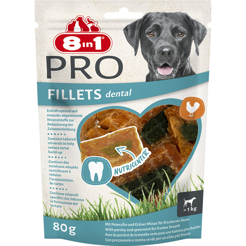 Produktbild 8in1 Dog Fillets Pro Dental 80 g