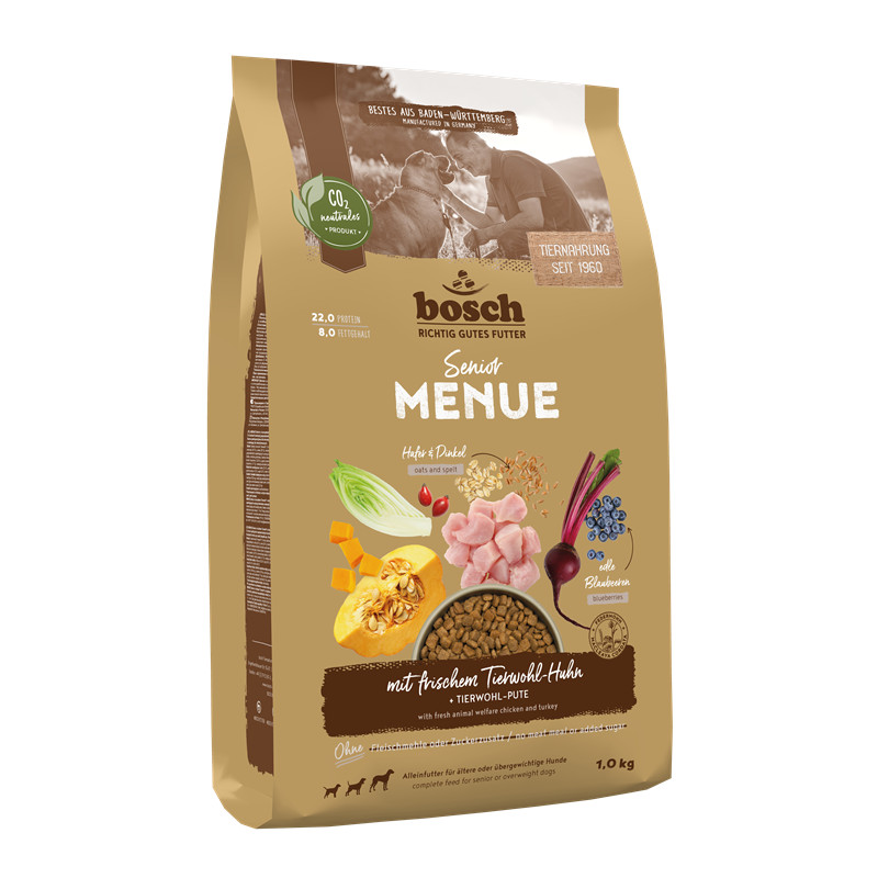 Bosch Dog HPC MENUE Senior mit Tierwohl-Huhn | zookauf Online Shop