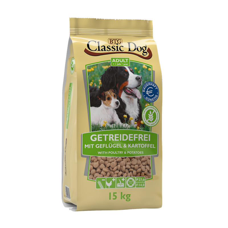 Classic Dog Hundefutter getreidefrei Geflgel & Kartoffel | zookauf Online  Shop